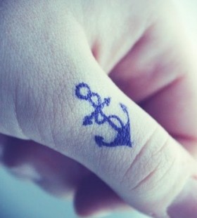 Finger anchor tattoo