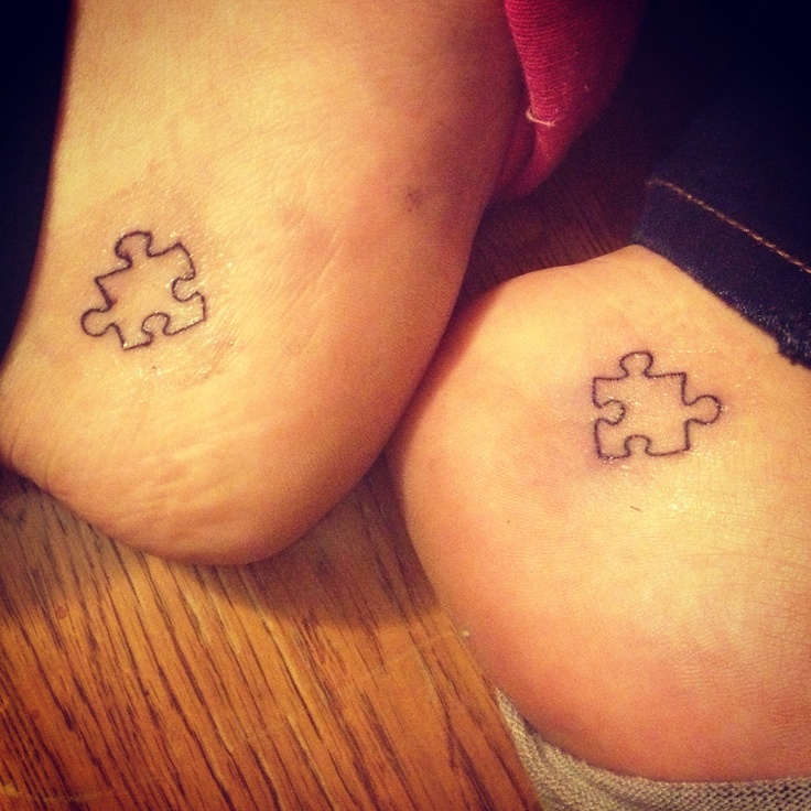 Foot puzzle tattoo