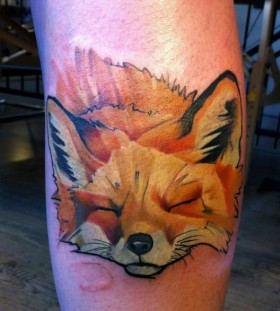 Fox  tattoo by Mel Wink