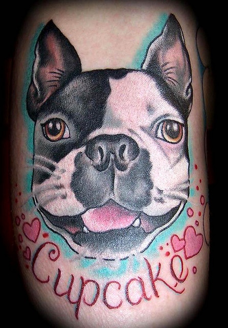 Funny dog tattoo