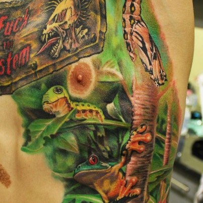 Green forest tattoo by Zhivko Baychev