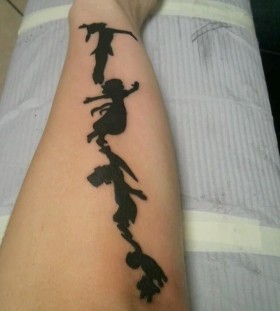 Hand Peter Pan tattoo