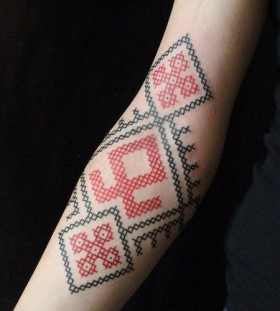 Hand tattoo russian sybolic