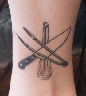 Knife tattoo