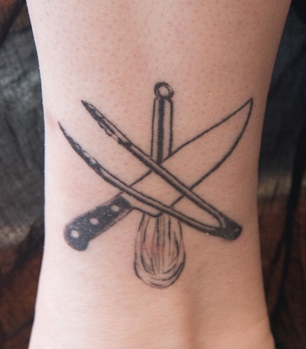 Knife tattoo