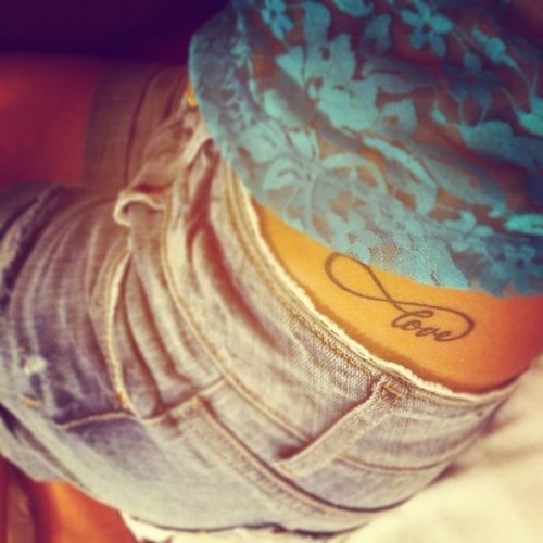 Love hip tattoo