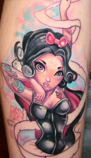 Lovely girl photorealistic tattoo