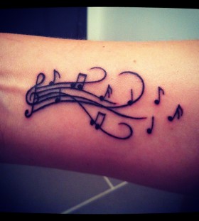 Lovely  music tattoo