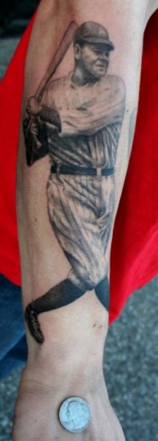 Man baseball sport tattoo