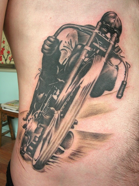 Man biker tattoo