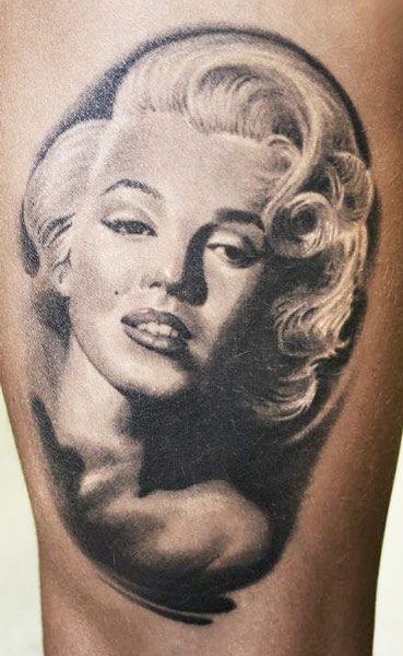 Marilyn Monroe tattoo by Zhivko Baychev