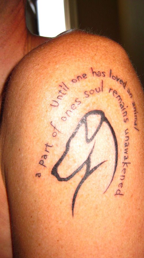 Memorial dog tattoo