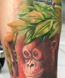 Monkey tattoo by Zhivko Baychev