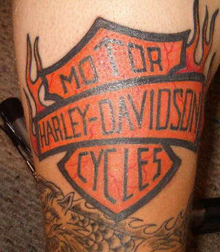 Motor biker tattoo