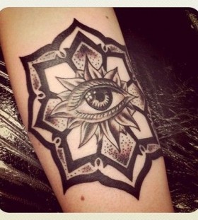 Ornaments eye tattoo