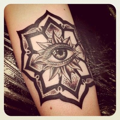 Ornaments eye tattoo