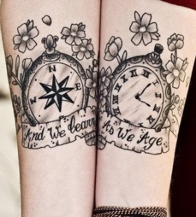 Pretty clock tattoo