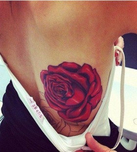 Rose tattoo big red rose