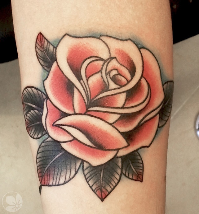 Rose tattoo simple lines