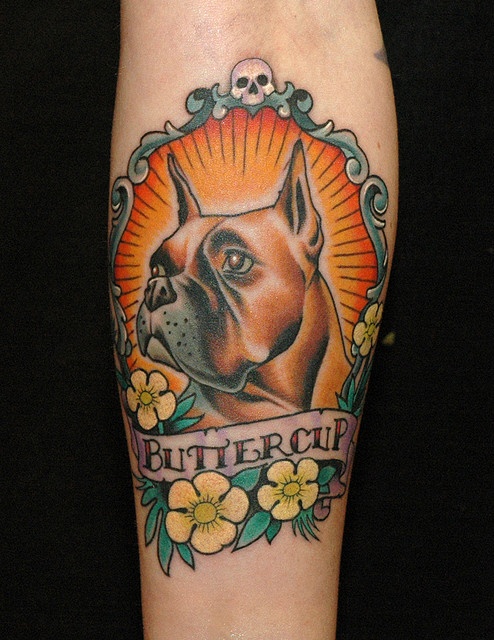 Russ abot dog tattoo