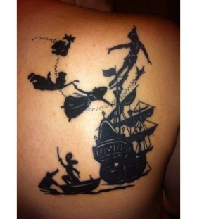 Shoulder Peter Pan tattoo