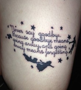 Simple Peter Pan tattoo