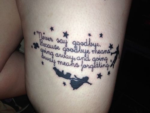 Simple Peter Pan tattoo