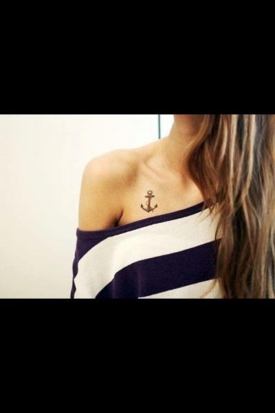 Simple anchor small tattoo