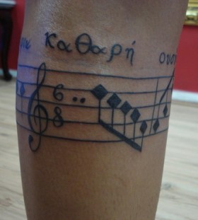 Simple  music tattoo