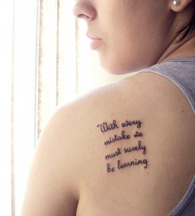 Tattoo quote  with every mistake