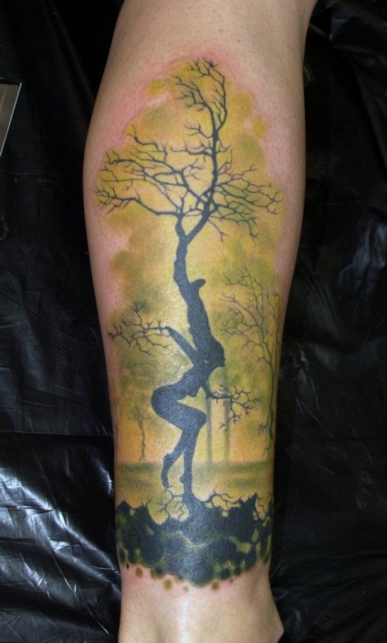 Yellow forest tattoo by Zhivko Baychev