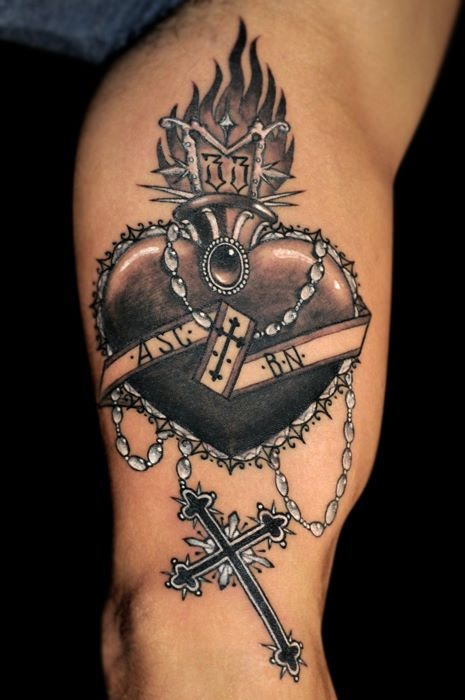 black heart tattoo  by kid kros