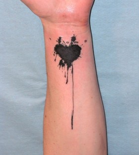 black heart tattoo lionel