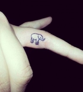 finger tattoo elephant