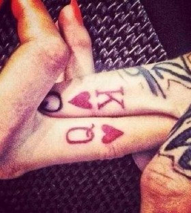 finger tattoo king and queen