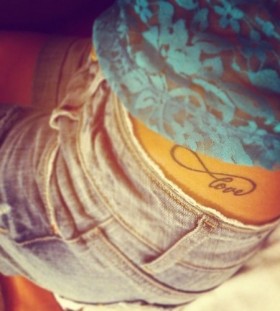 hip tattoo for girl lover