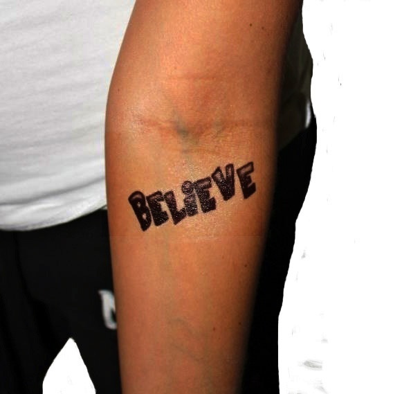 justin bieber tattoo believe