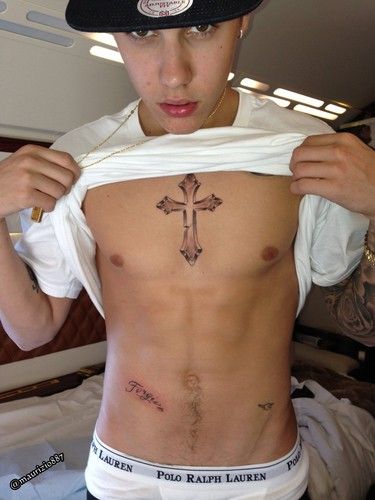 justin bieber tattoo chest