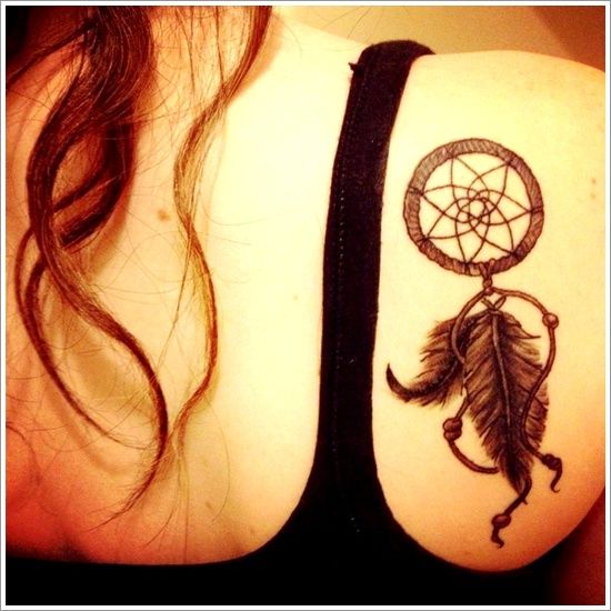 small Dreamcatcher Tattoo shoulder