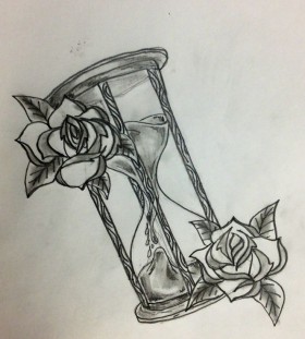 tattoo sketch hour glass