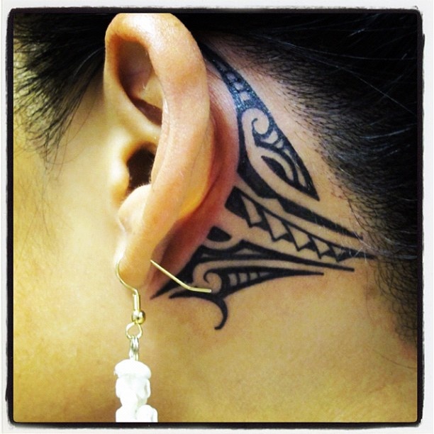 tribal tattoo for girls ears