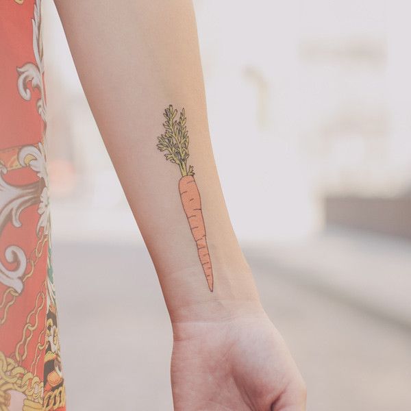 vegetable tattoo carrot