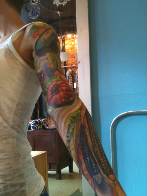 vegetable tattoo sleeve