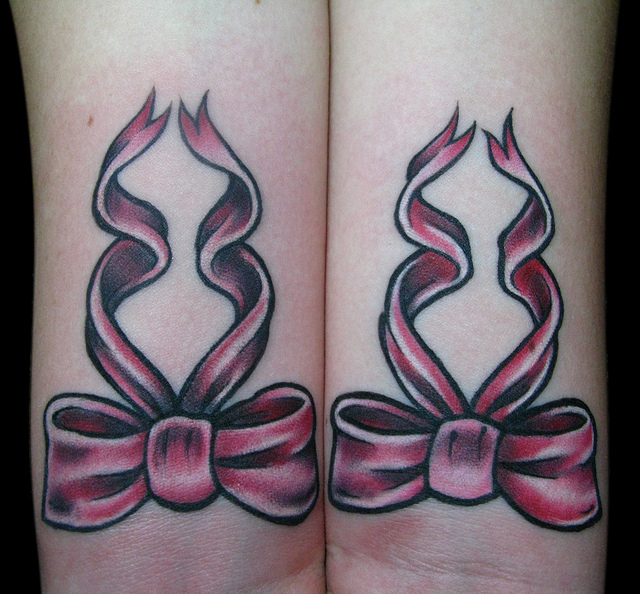 2 bows tattoo