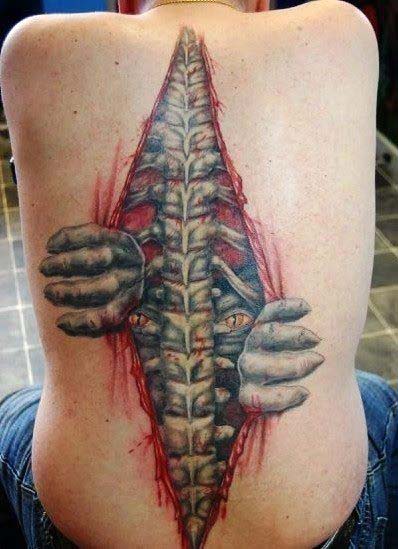 3D alien tatto