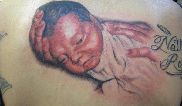 A big tattoo with baby