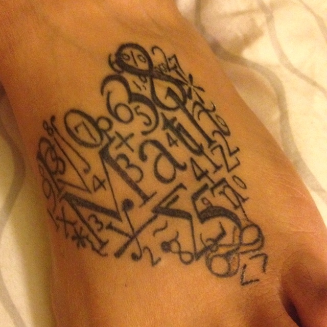 Amaizing numbers math tattoos