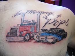 Amazing truck and car tattoo