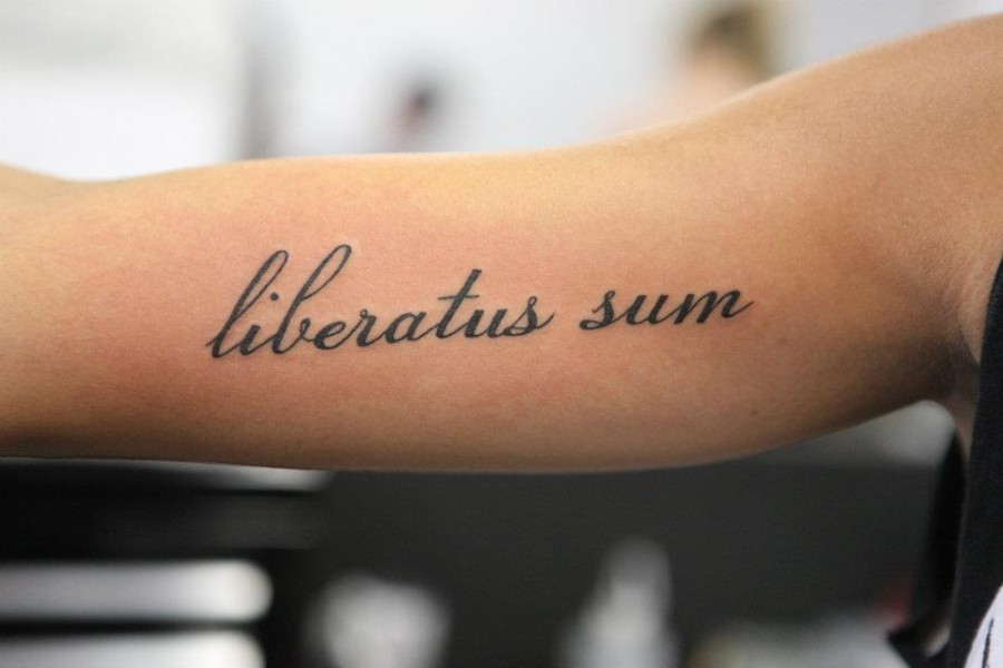 Awesome words tattoo by Nikki Ouimette