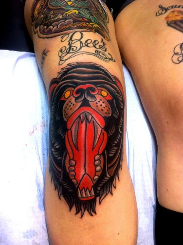 Bear tattoo by Robert Ryan